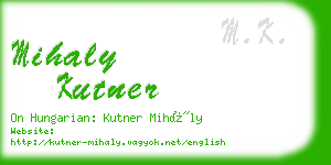 mihaly kutner business card